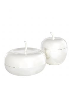Apple Silver Plated Box - Set of 2