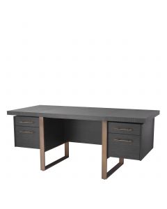 Canova Charcoal Grey Oak Desk 