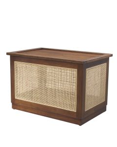 Philbert Classic Brown Trunk with Rattan Cane Webbing 