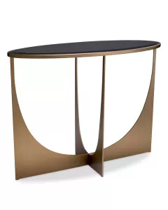 Elegance Brushed Brass Console Table