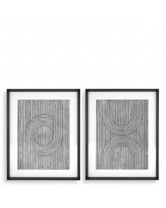 Cedar Grooves Print - Set of 2