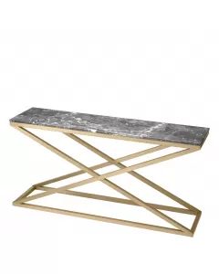 Criss Cross Grey Marble Console