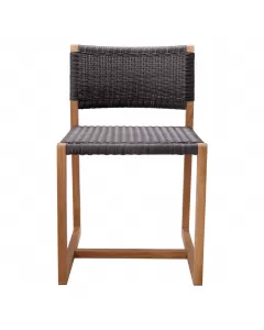 Griffin Black Weave Indoor/Outdoor Dining Chair