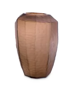 Luxurious Larisa Brown Vase by James Said: Elevate your decor with this hand-blown glass masterpiece.