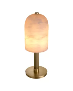 Kayla Antqiue Brass & Alabaster Table Lamp