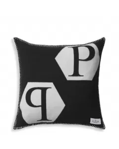 Philipp Plein Black Logo Cushion