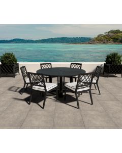 Bell Rive Black Outdoor Large Round Dining Table